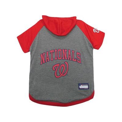 Pets First MLB Dog & Cat Hoodie T-Shirt, Washington Nationals, Large