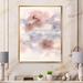 East Urban Home Pastel Abstract w/ Blue Gray & Red Spots - Floater Frame Painting on Canvas Metal in Pink | 32 H x 16 W x 1 D in | Wayfair