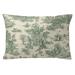 The Tailor's Bed Josephine 100% Cotton Zipper Sham in Green/Gray | 20 H x 36 W in | Wayfair TOI2-JOS-GRE-SHM-KG