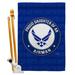 Breeze Decor Proud Daughter Airman 2-Sided Polyester 40 x 28 in. Flag Set in Blue | 40 H x 28 W in | Wayfair BD-MI-HS-108523-IP-BO-D-US20-AF