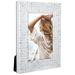 Malden Int Designs Wheat Textured Picture Frame Plastic in White | 8.5 H x 6.5 W x 0.59 D in | Wayfair 1135-46