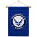 Breeze Decor Proud Daughter Airman 2-Sided Polyester 40 x 28 in. Flag Set in Blue | 40 H x 28 W in | Wayfair BD-MI-HS-108523-IP-BO-03-D-US20-AF