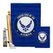 Breeze Decor Proud Dad Airman 2-Sided Polyester 40 x 28 in. Flag Set | 40 H x 28 W in | Wayfair BD-MI-FK-108514-IP-BO-D-US20-AF