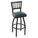 Holland Bar Stool NCAA Swivel 30" Bar Stool Upholstered/Metal in Black | 44 H x 18.5 W x 17 D in | Wayfair L01830ND-Shm