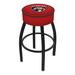 Holland Bar Stool NHL Bar & Round Counter Stool Plastic/Acrylic/Leather/Metal/Faux leather in Black | 30 H x 18 W x 18 D in | Wayfair L8B130FlaPan