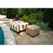 Inspired Visions Regency Outdoor Ottoman w/ Sunbrella Cushion Fabric | 18 H x 30 W x 30 D in | Wayfair 9001600-0125130