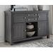 Syed 56" Wide 2 Drawer Buffet Table Wood in Brown/Gray Laurel Foundry Modern Farmhouse® | 36.13 H x 56 W x 18 D in | Wayfair