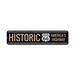 Lizton Sign Shop, Inc Historic America's Highway Route 66 Custom Aluminum Sign Metal in Black/Brown/Gray | 6 H x 24 W x 0.063 D in | Wayfair