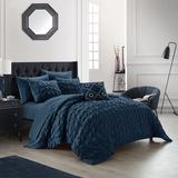 Rosdorf Park Cotati Microfiber 8 Piece Comforter Set Polyester/Polyfill/Microfiber in Blue/Navy | Twin Comforter + 3 Additional Pieces | Wayfair
