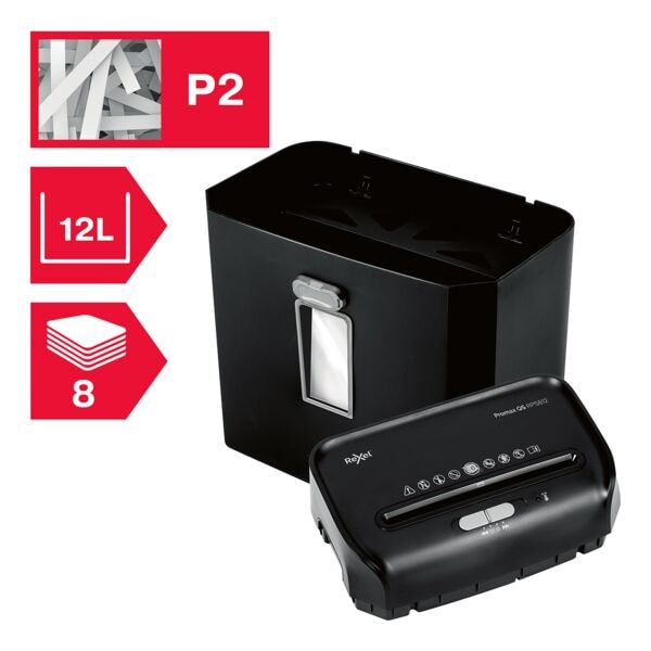 Rexel Aktenvernichter »ProMax RPS812« P-2 schwarz, 22x34.5x32.5 cm Image