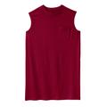 Men's Big & Tall Shrink-Less™ Longer-Length Lightweight Muscle Pocket Tee by KingSize in Rich Burgundy (Size 4XL) Shirt