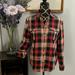 Ralph Lauren Tops | Cute Ralph Lauren Flannel Button Up Shirt | Color: Cream/Red | Size: S