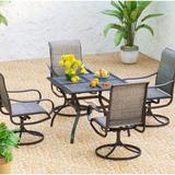 PHI VILLA 5-Piece Square Patio Dining Set