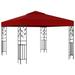 vidaXL Gazebo 118.1"x118.1" Wine Red