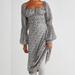 Free People Dresses | Free People Glow Up Midi Dress | Color: Gray/White | Size: M