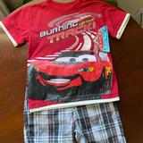 Disney Matching Sets | Disney 2 Piece Cars Outfit Size (4t) Nwt | Color: Red | Size: 4tb