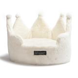 Ivory Cloud Collection Crown Pet Bed, 16" L X 16" W X 12" H, Small, Off-White