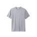 Men's Big & Tall Shrink-Less™ Lightweight Pocket Crewneck T-Shirt by KingSize in Heather Grey (Size 10XL)