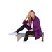 Plus Size Women's Zip Front Tunic Hoodie Jacket by Woman Within in Plum Purple (Size M)