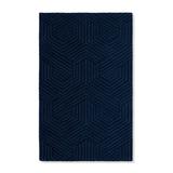 Tufted Linework Rug - Navy, 2' X 8'/Navy - Grandin Road