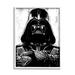 Ebern Designs Star Wars Darth Vader Distressed Wood Etching - Graphic Art Print Wood in Brown | 14 H x 11 W x 1.5 D in | Wayfair