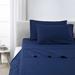 SPLENDID HOME 300 Thread Count 100% Cotton Percale Sheet Set Cotton Percale in Blue/Navy | King | Wayfair 2000002029