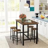 Wade Logan® Bethal 5-Piece Dining Table Set, Modern Bar Table Set w/ 4 Bar Stools, Counter Height Table Chair Set | Wayfair