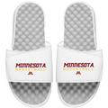 Men's ISlide White Minnesota Golden Gophers Basketball Wordmark Slide Sandals