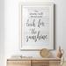 Gracie Oaks Look for the Sunshine - Picture Frame Textual Art Paper, Wood in Black/Blue/Gray | 31 H x 44 W in | Wayfair