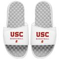 Men's ISlide White USC Trojans Basketball Wordmark Slide Sandals