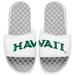 Men's ISlide White Hawaii Warriors Wordmark Split Slide Sandals