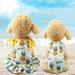 Shulemin Pineapple Pet Dog Cat Dress/Vest Summer Costume Apparel Couple Outfit S Pet Dress