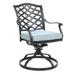 Torino Aluminum Dining Swivel Chair with Cushion (Set of 2)