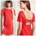 Anthropologie Dresses | Anthropologie Bow Back Shift Dress Size 2 Red | Color: Red | Size: 2