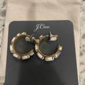 J. Crew Jewelry | J Crew Candy Stone Hoop Earrings, Nwt | Color: White | Size: Os