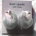 Kate Spade Jewelry | Kate Spade | Adore-Able Glitter Huggies Earrings | Color: Silver | Size: Os