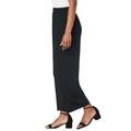 Plus Size Women's Ultrasmooth® Fabric Wide-Leg Pant by Roaman's in Black (Size 5X) Stretch Jersey