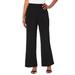 Plus Size Women's Ultrasmooth® Fabric Wide-Leg Pant by Roaman's in Black (Size 5X) Stretch Jersey