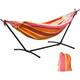 Outsunny - Hamac de jardin avec support en métal époxy hamac sur pied 1 place charge max. 120 Kg