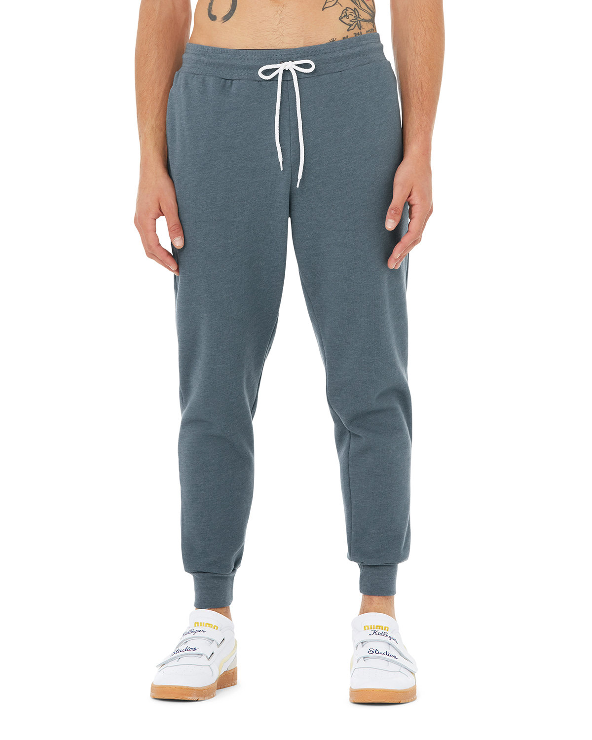 Bella + Canvas 3727 Jogger Sweatpant in Heather Slate size Large | Polyester Blend B3727, BC3727