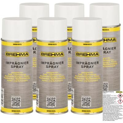 6x BREHMA Imprägnierspray transparent Zelte Markisen Schuhe Pavillon