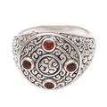 Ring of Fire,'Garnet and Sterling Silver Cocktail Ring'