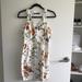 Zara Dresses | Floral V-Neck Zara Dress | Color: Orange/White | Size: M