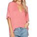 Free People Tops | Free People Jordan Cut Out V Neck Tee | Color: Pink | Size: S