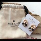 Kate Spade Jewelry | Kate Spade Petal, Enamel Earrings, New W/ Bag Tags | Color: Black/Pink | Size: Os