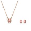 Swarovski Millenia Set, Rosé Vergoldete Halskette und Ohrringe mit Strahlenden Swarovski Kristallen