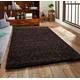 SMALL-EXTRA LARGE THICK, SOFT WITH MODERN DESIGN & NON-SHED SHAGGY (BROWN, [160 x 230 cm (5 ft 3 inch x 7 ft 7 inch)])