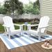 Polytrends Laguna All Weather Poly Outdoor Patio Adirondack Chair Set - with Square Side Table (3-Piece)