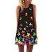 TANGNADE Fashion Women Bandage Bodycon Sleeveless Evening Sexy Party Cocktail MiNi DressFashion Women's Casual Summer Loose Printed Round Neck Sleeveless Dress