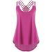 womens summer tops summer dresses maxi dress Ladies' Bandages Sleeveless Vest Top High Low Tank Top Notes Strappy Tank Tops